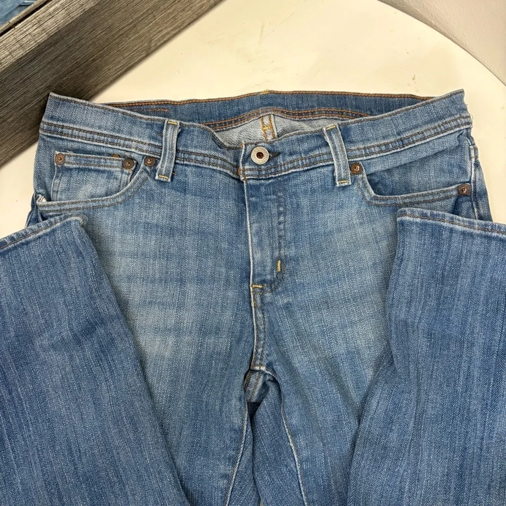 Stylish Ralph Lauren polo stretch cropped Blue Jeans